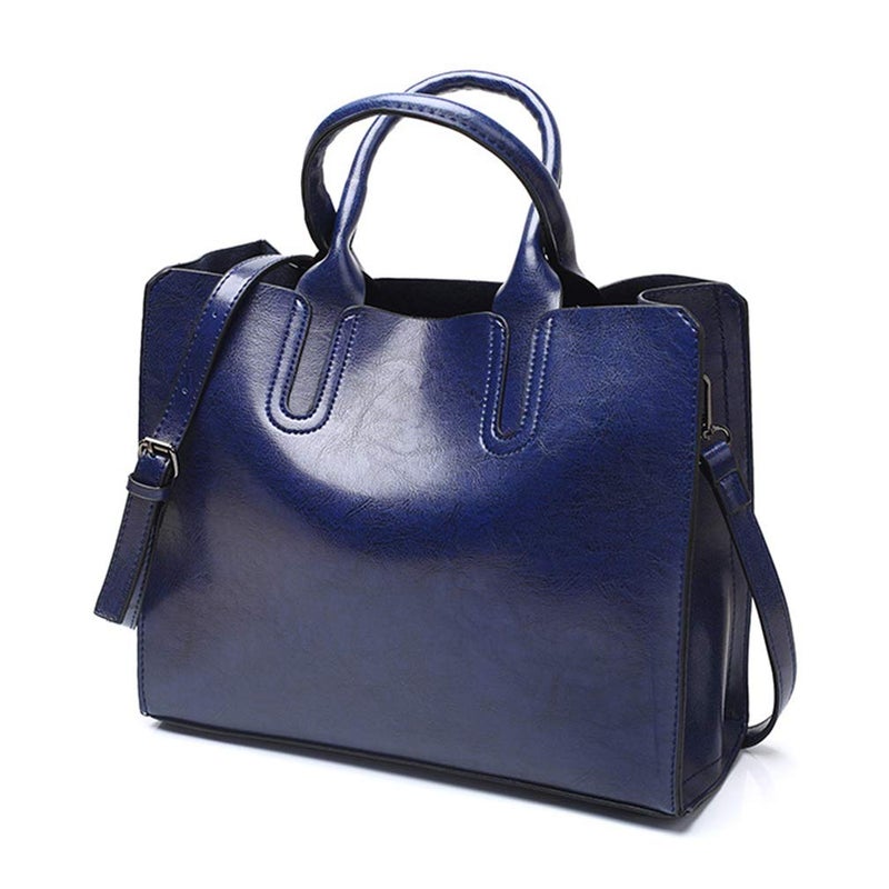 Pahajim Women Handbag and Purses PU Leather Top Handle Tote Bags Designer Satchel Bags for Women (blue) - Image 1